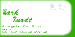 mark knodt business card